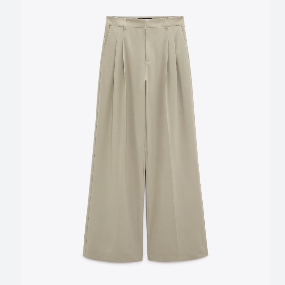Zara Pleated Pants Wide Leg - Picture 5 of 7